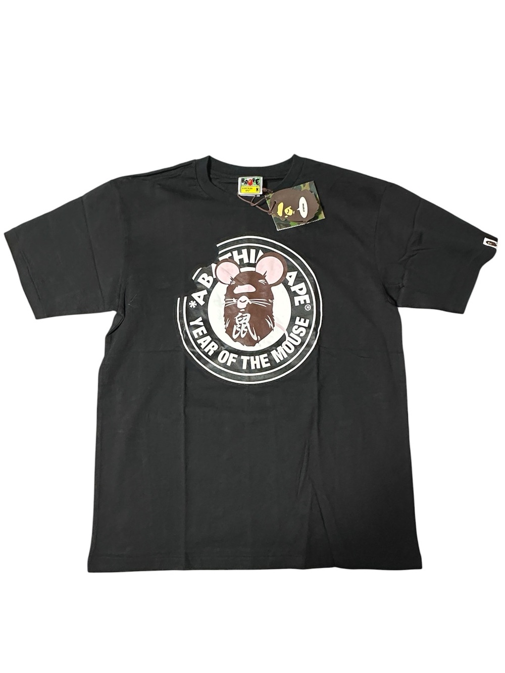 BAPE A Bathing Ape Year of the Mouse Tee Black SS20 NWT Size M